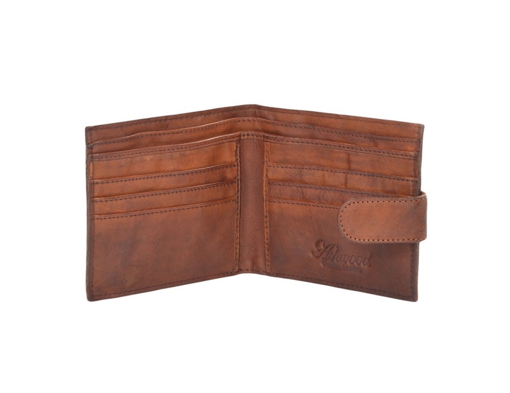 Чоловічий шкіряний портмоне Ashwood Leather 1780 Rust - Фотографія № 3