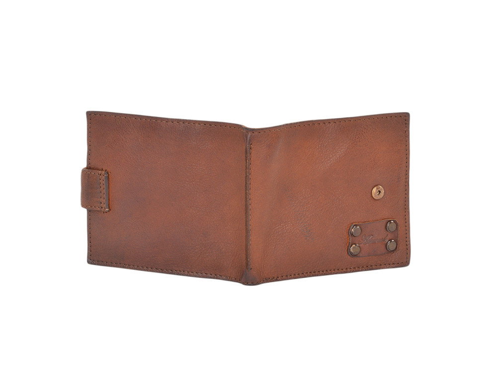 Чоловічий шкіряний портмоне Ashwood Leather 1780 Rust - Фотографія № 4