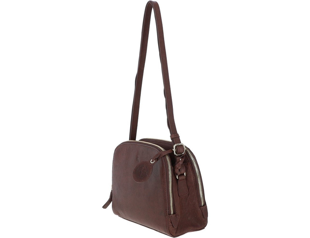 Жіноча шкіряна сумка через плече Ashwood 62340 Brandy - Фотографія № 2