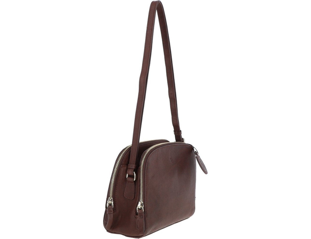 Жіноча шкіряна сумка через плече Ashwood 62340 Brandy - Фотографія № 4