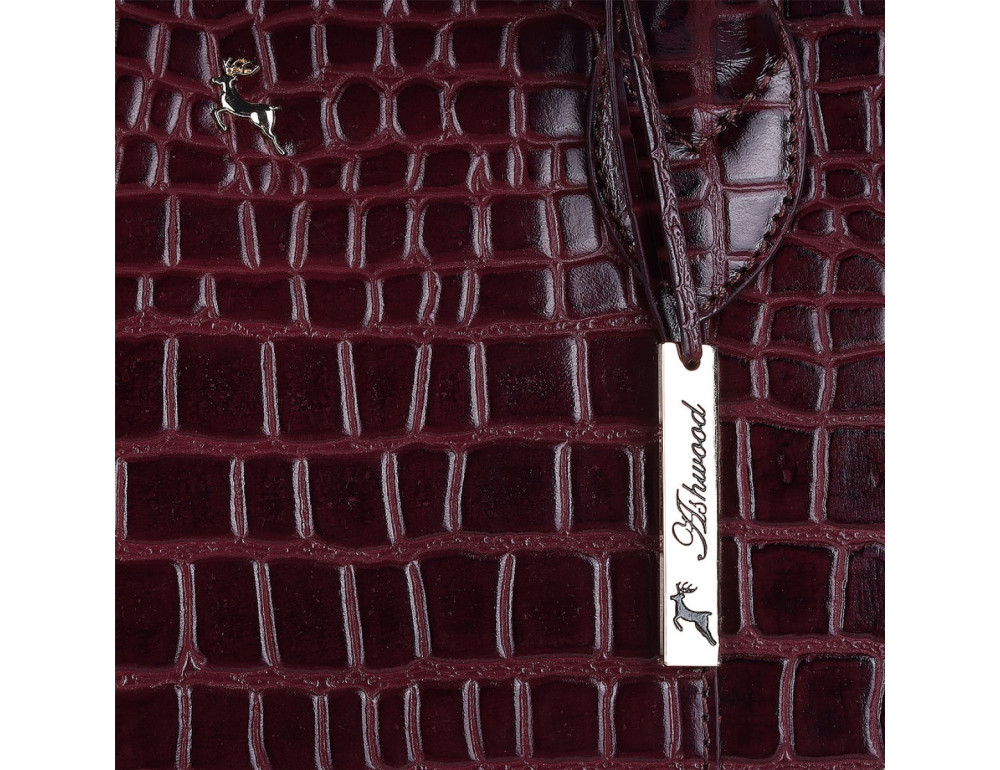 Жіноча бордова сумка зі шкіри Ashwood C56 Bordo - Фотографія № 6
