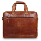 Чоловіча ділова шкіряна сумка-портфель Ashwood Leather F83 Cognac - Фотографія № 101