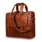 Чоловіча ділова шкіряна сумка-портфель Ashwood Leather F83 Cognac - Фотографія № 102