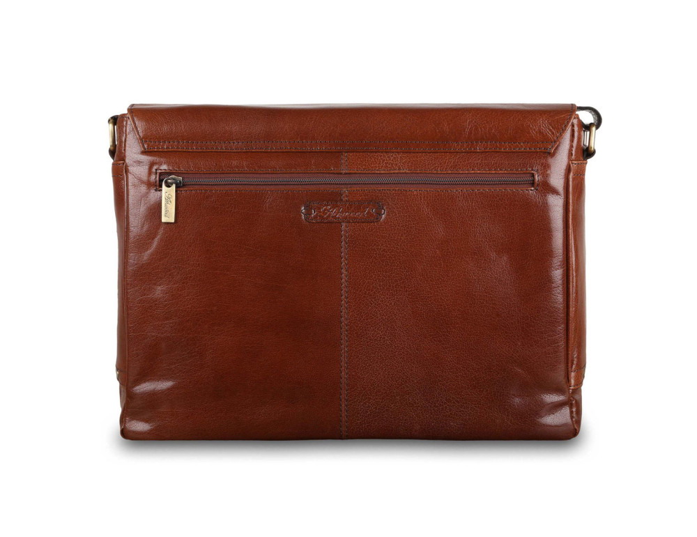 Світло-коричнева шкіряна сумка месенджер А-4 Ashwood Jasper Chestnut Brown - Фотографія № 3