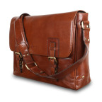 Світло-коричнева шкіряна сумка месенджер А-4 Ashwood Jasper Chestnut Brown - Фотографія № 103