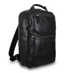 Чорний чоловічий рюкзак зі свинячої шкіри Ashwood Leather Jordan Black - Фотографія № 102