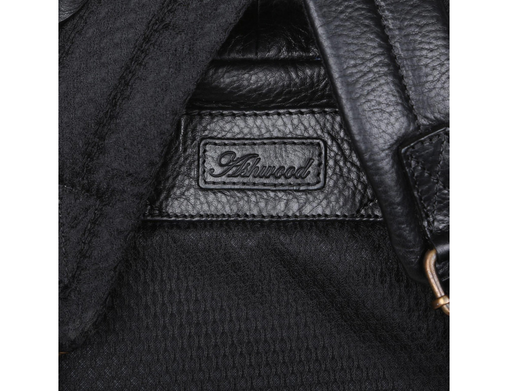 Чорний чоловічий рюкзак зі свинячої шкіри Ashwood Leather Jordan Black - Фотографія № 4