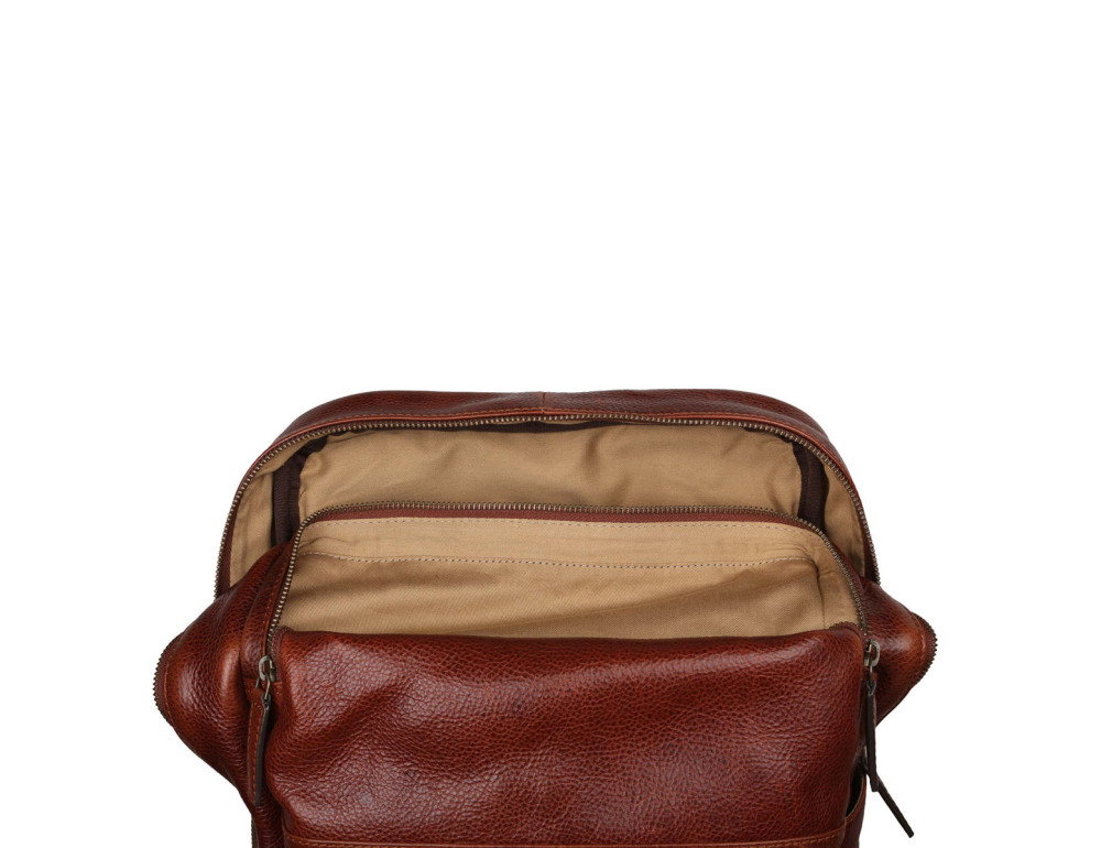 Коричневий чоловічий рюкзак зі свинячої шкіри Ashwood Leather Jordan Chestnut - Фотографія № 6