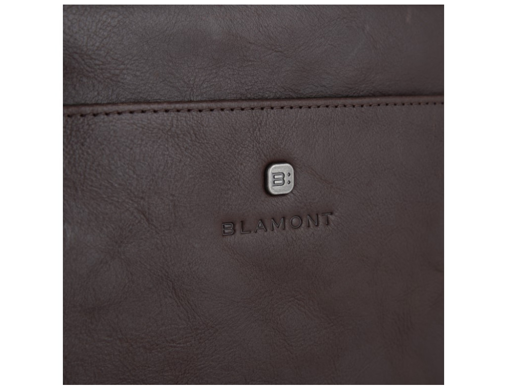 Коричнева шкіряна сумка через плече Blamont P7912031C - Фотографія № 7