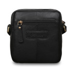 Маленька чоловіча шкіряна сумка через плече Ashwood Leather M55 Black - Фотографія № 101