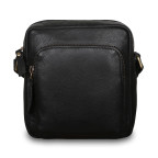 Маленька чоловіча шкіряна сумка через плече Ashwood Leather M55 Black - Фотографія № 104