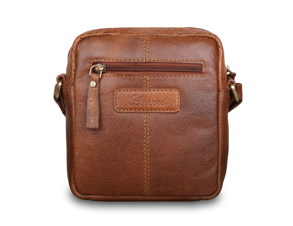 Маленька чоловіча шкіряна сумка через плече Ashwood Leather M55 Tan - Фотографія № 2