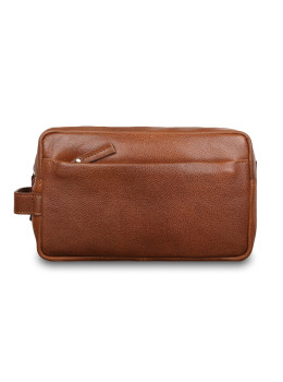 Коричневий шкіряний чоловічий несесер Ashwood Leather M59 Tan