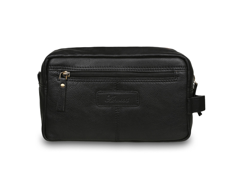 Чорний шкіряний несесер Ashwood Leather M59 Black - Фотографія № 3