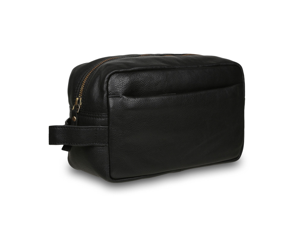 Чорний шкіряний несесер Ashwood Leather M59 Black - Фотографія № 4