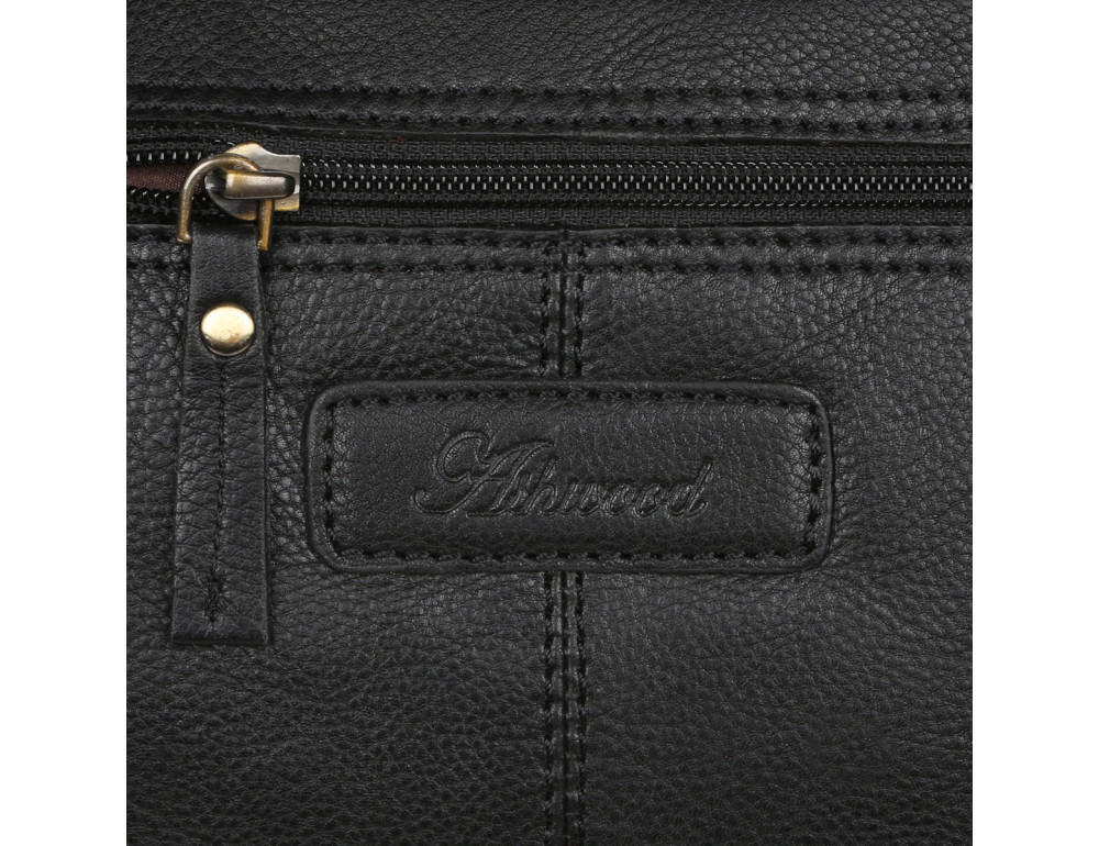 Чорний шкіряний несесер Ashwood Leather M59 Black - Фотографія № 5