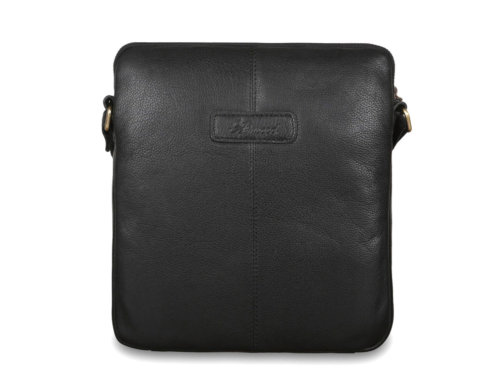 Чоловіча шкіряна сумка через плече Ashwood M52 Black - Фотографія № 2