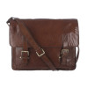 Чоловіча шкіряна сумка через плече із клапаном Ashwood Leather Josh Chestnut Brown Чоловіча шкіряна сумка через плече із клапаном Ashwood Leather Josh Chestnut Brown