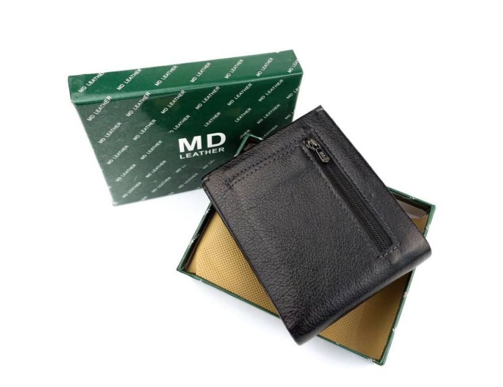Мужской кожаный кошелёк с зажимом для денег MD Leather md23-555 - Фото № 10