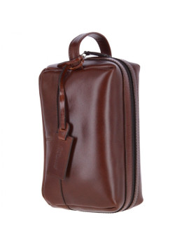 Коричневий шкіряний несесер Ashwood Rudy Brandy