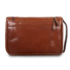 Несесер шкіряний із гладкої шкіри Ashwood Leather 89145 Chestnut Brown - Фотографія № 101