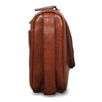 Несесер шкіряний із гладкої шкіри Ashwood Leather 89145 Chestnut Brown - Фотографія № 102