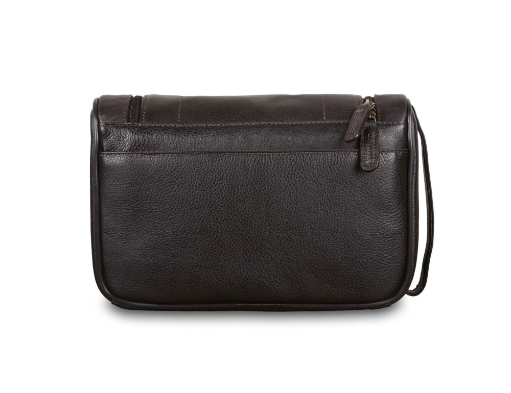 Шкіряний нессесер Ashwood Leather 89145 Dark Brown - Фотографія № 2
