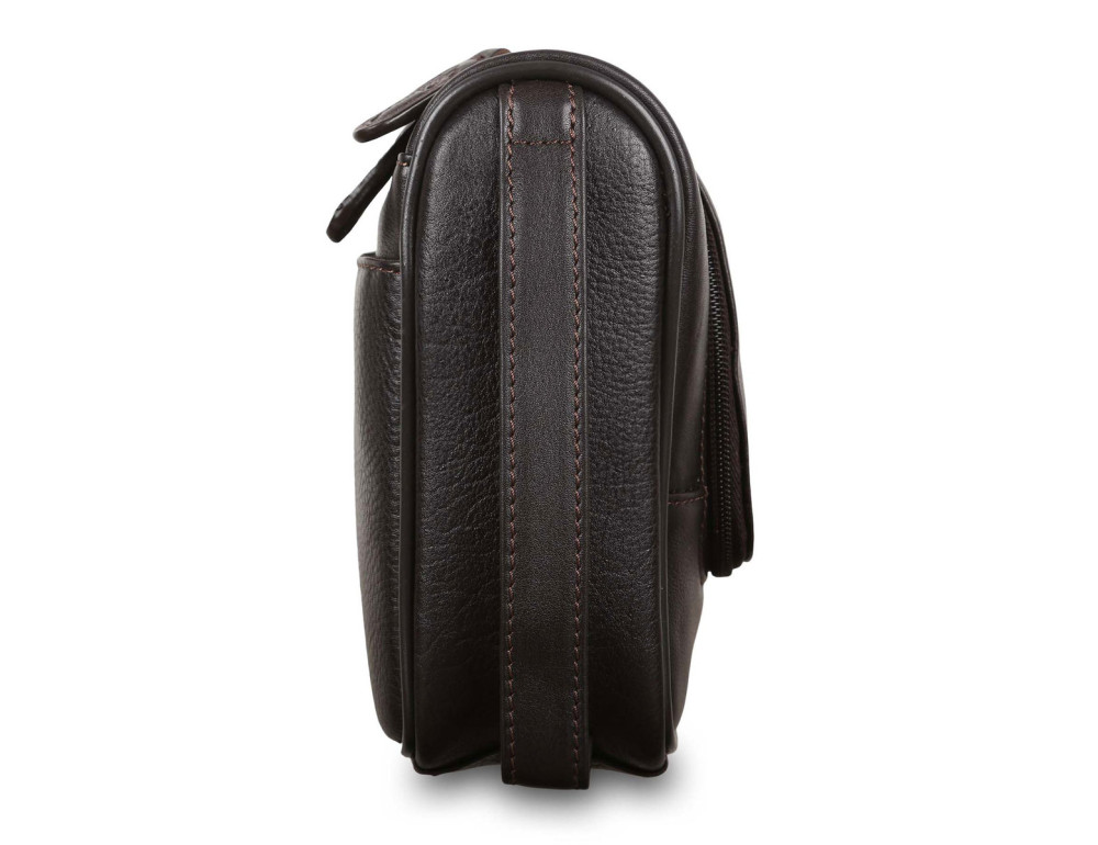 Шкіряний нессесер Ashwood Leather 89145 Dark Brown - Фотографія № 3
