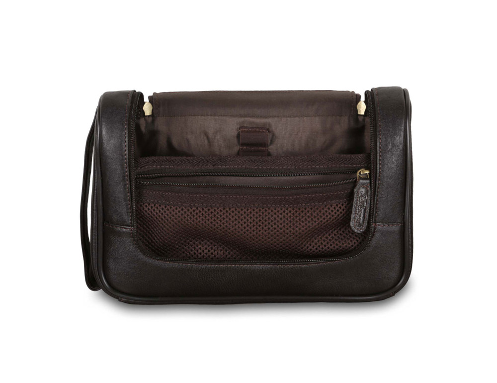Шкіряний нессесер Ashwood Leather 89145 Dark Brown - Фотографія № 4