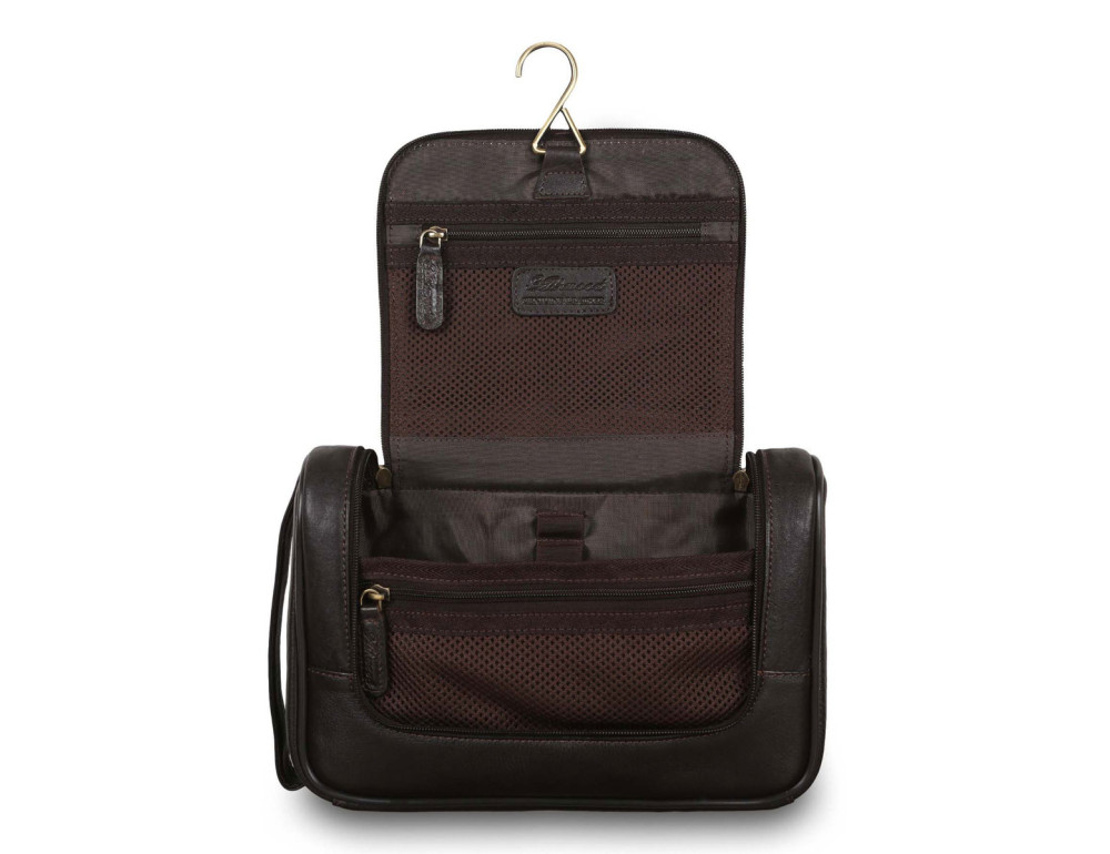 Шкіряний нессесер Ashwood Leather 89145 Dark Brown - Фотографія № 5