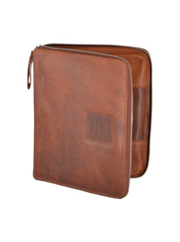 Светло-коричневая маленькая папка формата А5 из натуральной кожи Ashwood 1660 Chestnut