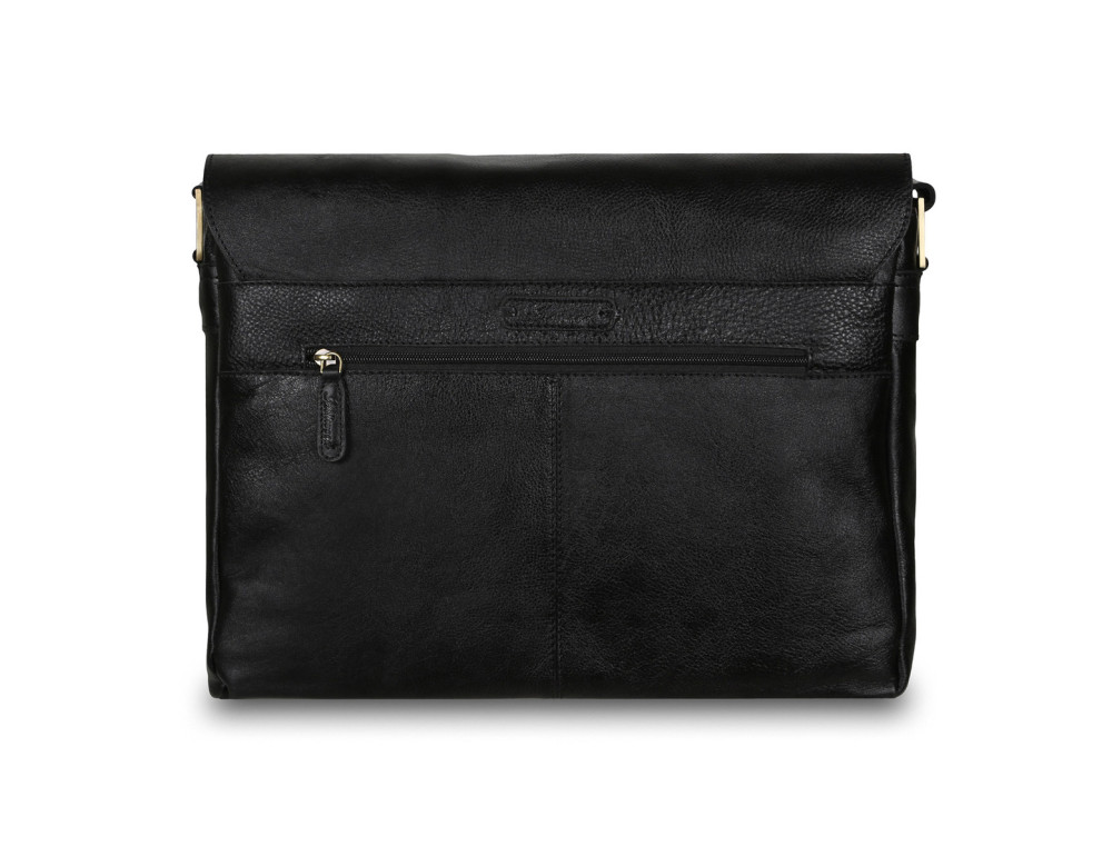Чоловічі шкіряні сумки через плече Ashwood Leather Pedro Black - Фотографія № 2