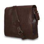 Коричнева шкіряна сумка для чоловіка Ashwood Leather Pedro Mist Brown - Фотографія № 102