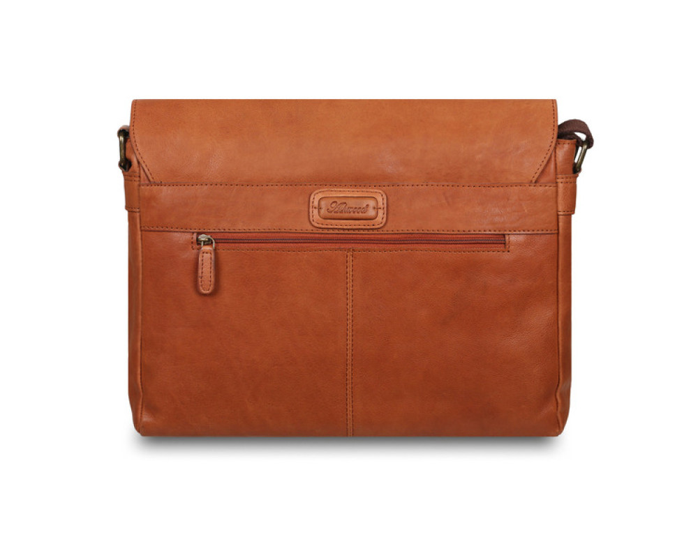 Чоловіча шкіряна сумка через плече світло-коричневого кольору Ashwood Leather Pedro Tan - Фотографія № 2