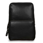 Рюкзак на одне плече чорного кольору Ashwood Leather Slingo Black - Фотографія № 100