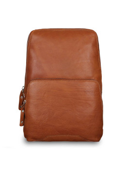 Светло-коричневая кожаная сумка-слинг Ashwood Leather Slingo Tan 