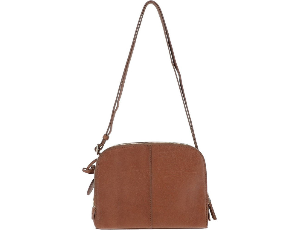 Женская кожаная сумка через плечо Ashwood 62340 TAN - Фото № 3