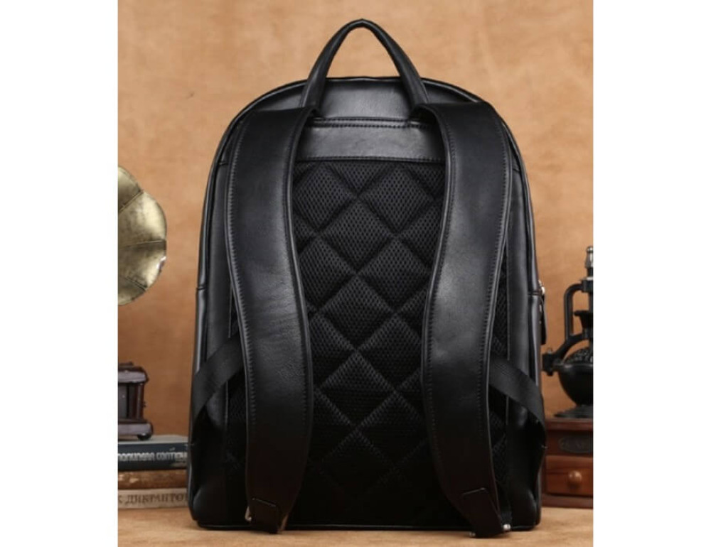 Міський шкіряний рюкзак Tiding Bag B3-049A чорний - Фотографія № 4