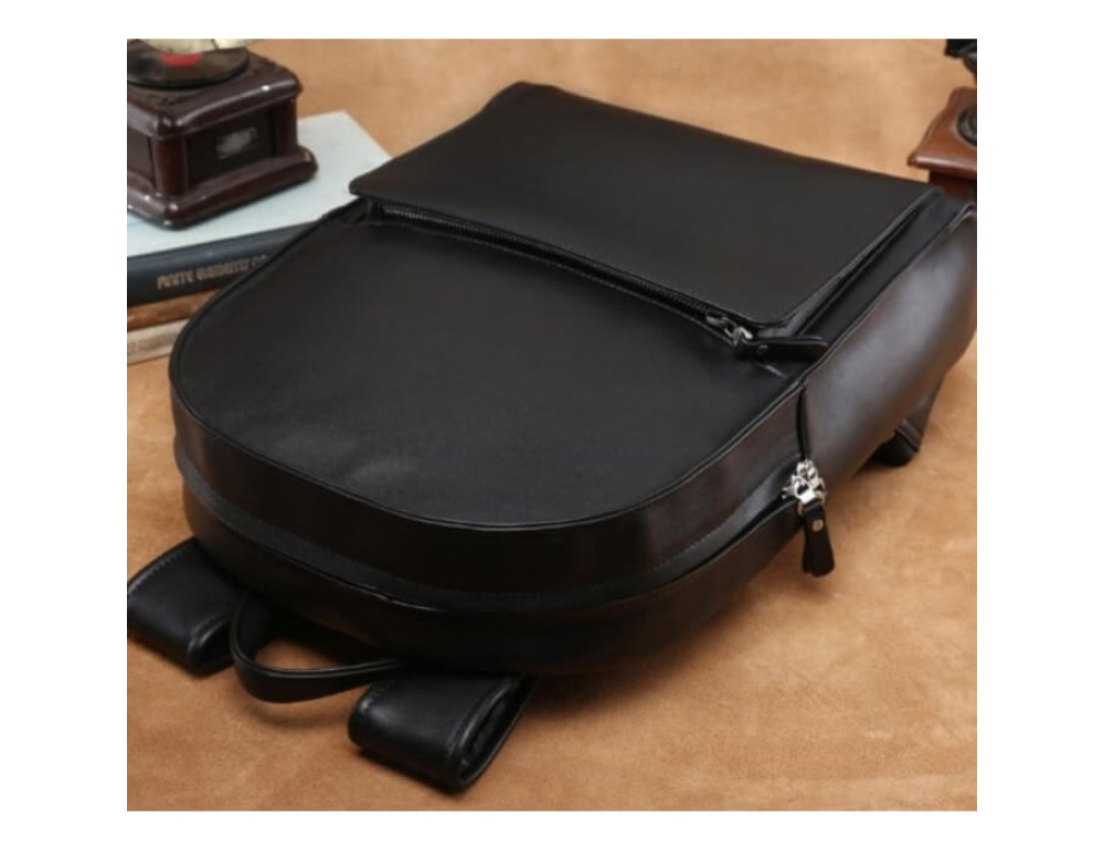 Міський шкіряний рюкзак Tiding Bag B3-049A чорний - Фотографія № 5