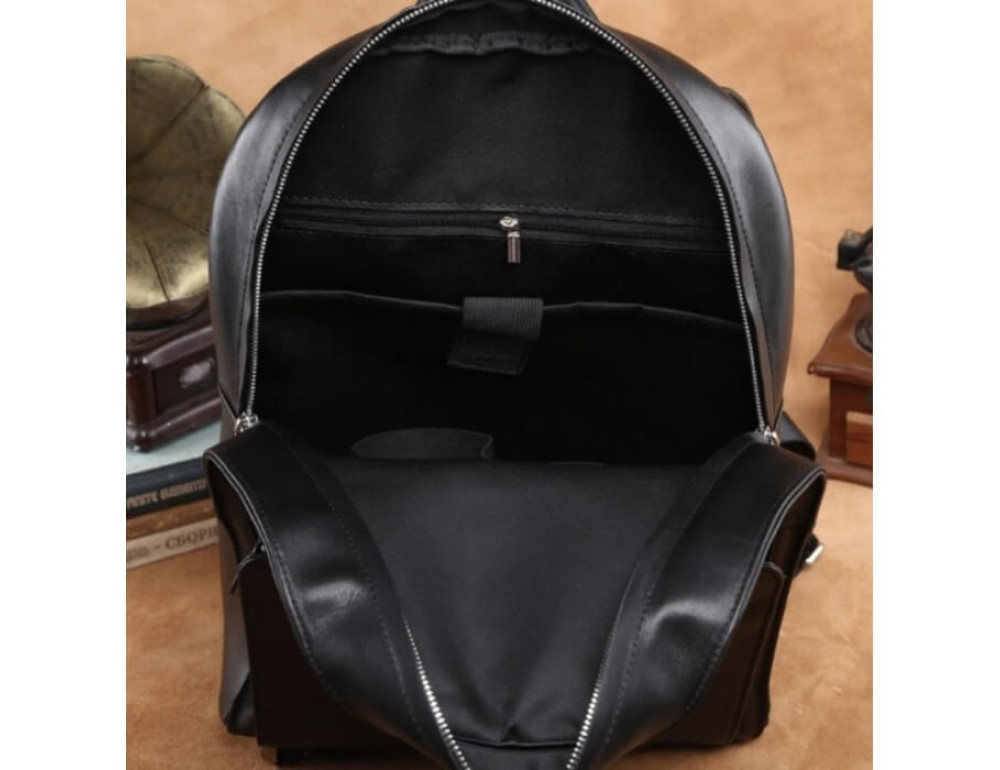 Міський шкіряний рюкзак Tiding Bag B3-049A чорний - Фотографія № 6