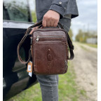 Чоловіча барсетка через плече на 2 відділення Bexhill bx6014 design2 brown - Фотографія № 102