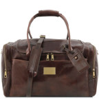Мужская кожаная дорожная сумка Tuscany Leather TL142141 Dark Brown - Фото № 100