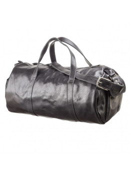 Большая кожаная дорожная сумка чёрного цвета Grande Pelle 760610