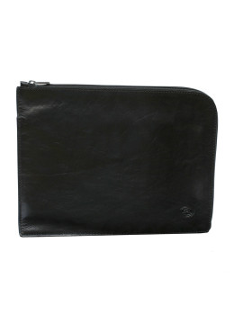 Чёрная кожаная папка для документов Италия TONY PEROTTI Italico 8017L nero