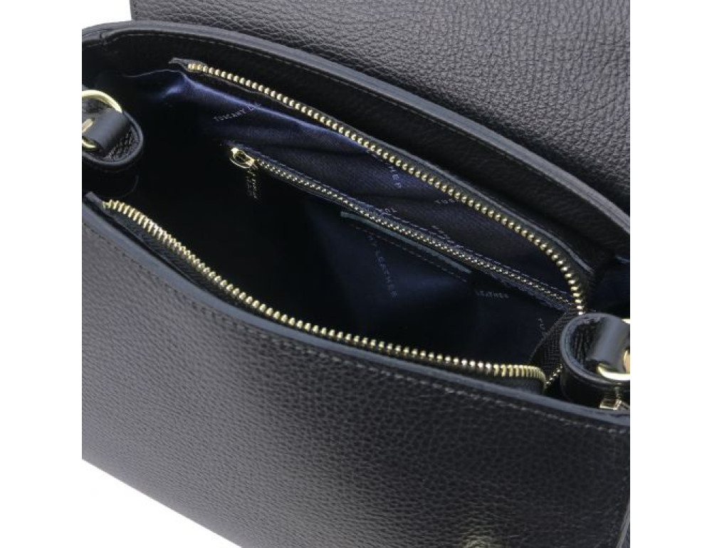 Чорна шкіряна сумочка через плече TL BAG TL142156 Black - Фотографія № 6