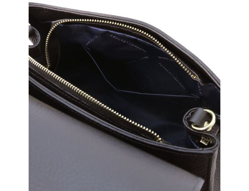 Чорна шкіряна сумочка через плече TL BAG TL142156 Black - Фотографія № 8