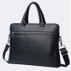Чорна сумка під ноутбук із свинячої шкіри Bexhill Bx17610 Black - Фотографія № 100