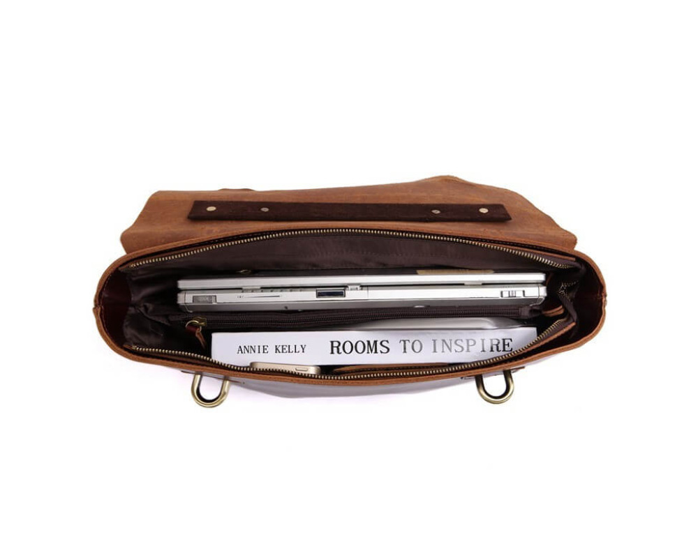 Чоловіча шкіряний портфель TIDING BAG 7082A - Фотографія № 2