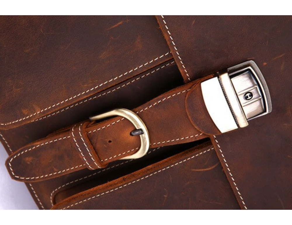 Чоловічий шкіряний портфель  JASPER-MAINE JD7164R (коричневий, Crazy Horse) - Фотографія № 9