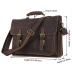 Чоловічий шкіряний портфель TIDING BAG 7205R темно-коричневий - Фотографія № 102